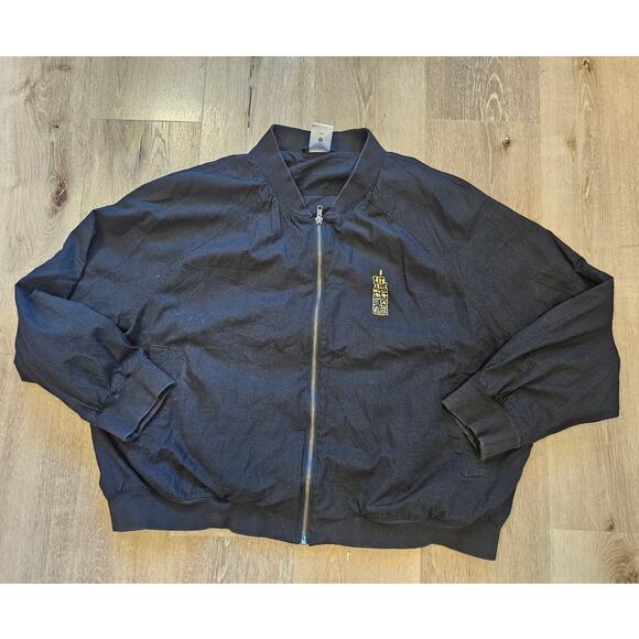 Disney Black Hocus Pocus Graphic Bomber Jacket sz XXL Plus Size Halloween Basic - Picture 5 of 7